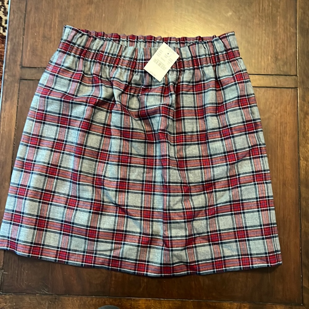 Plaid J Crew skirt with tags